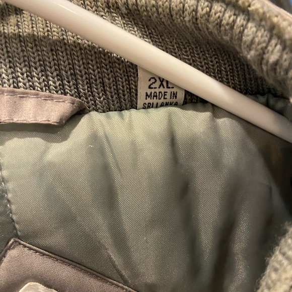 Vintage Gray World Travel Club Puffy Retro Men’s 2XL Racer Jacket RARE - Picture 8 of 8